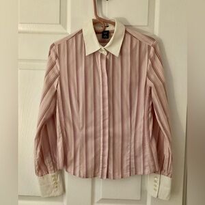 GAP Pink and White Striped Shirt